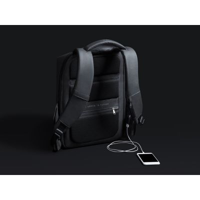 Водостойкий антикражный рюкзак Hipack для ноутбука 15.6, черный-7