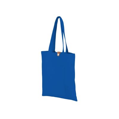 Сумка Clip из хлопка 340 г/м2 с застежкой из экокожи, синий-1