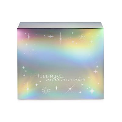 Подарочная коробка с голографическим шубером Aurora, L, вн. размер 260х260х100 мм.-6