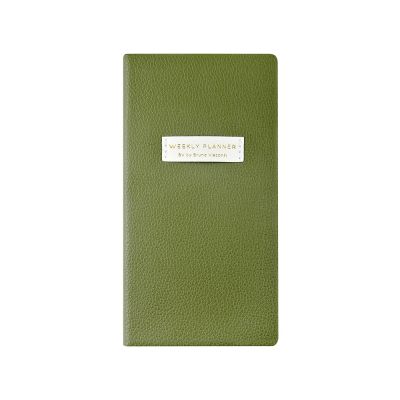 Еженедельник недатированный А6 Verde с нашивкой, зеленый-1
