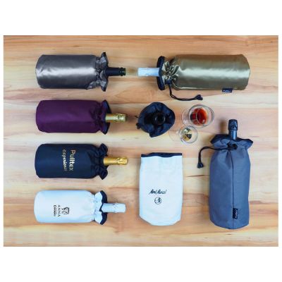 Охладитель для бутылки вина Keep cooled из ПВХ в виде мешочка, черный-2