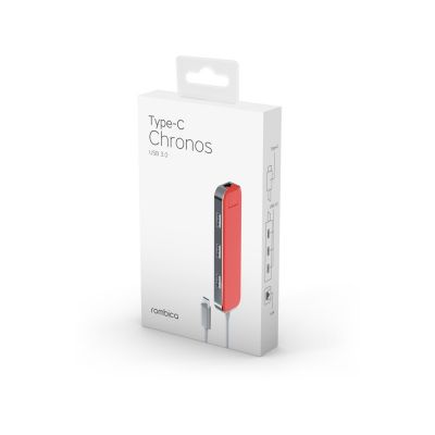 Хаб USB Rombica Type-C Chronos Red-5