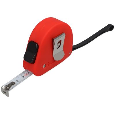 Рулетка 3м Meter, софт-тач, красный-1