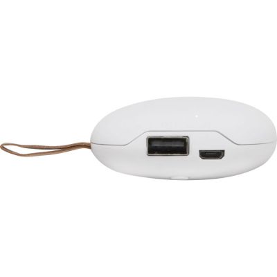 Внешний аккумулятор в форме камня Stone, 5200 mAh, белый-4
