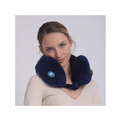 Подушка для путешествий со встроенным массажером Massage Tranquility Pillow, синий-8