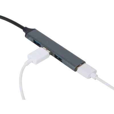 USB-хаб Link с коннектором 2-в-1 USB-C и USB-A, 2.0/3.0, серый-4