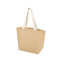 Эко-сумка Juta 12 л из джута плотностью 300 г/м2, белый