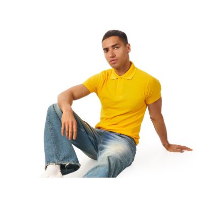Рубашка поло First мужская, золотисто-желтый-1