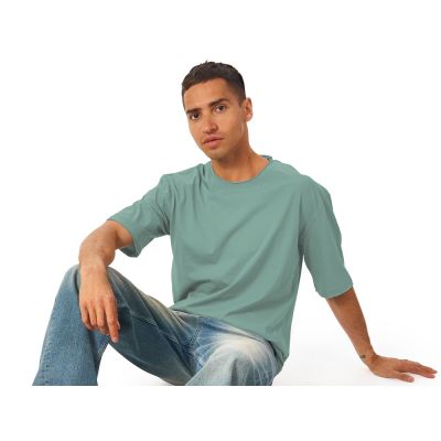 Футболка оверсайз Liyon унисекс, пыльно-бирюзовый-3