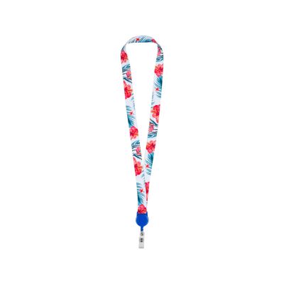 Ланъярд 2 см с ретрактором, синий-2