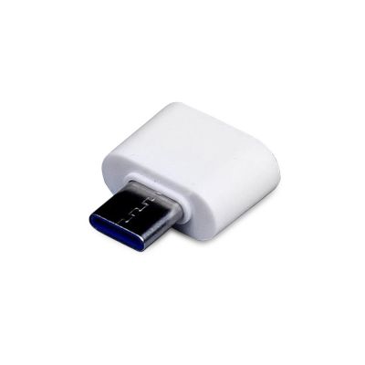 Универсальный адаптер USB Type-C папа Type-A мама, белый-0