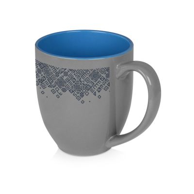 Кружка керамическая Gracy 450мл, серый/голубой-1