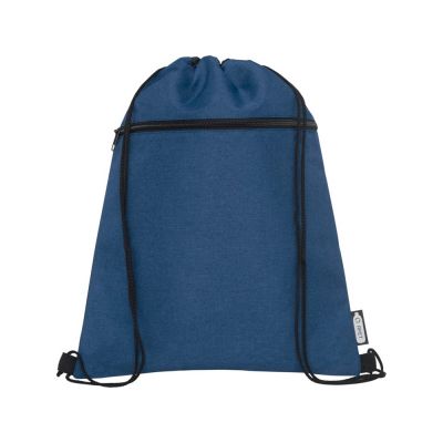 Рюкзак со шнурком Ross из переработанного ПЭТ, heather navy-1