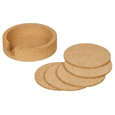 Набор костеров из пробки на подставке из пробки Krock-6