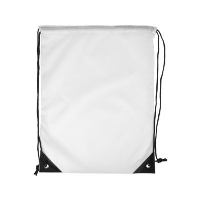 Рюкзак-мешок на шнуровке Reviver из переработанного пластика, белый-2