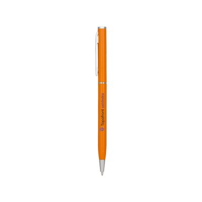 Ручка металлическая шариковая Slim, оранжевый-3