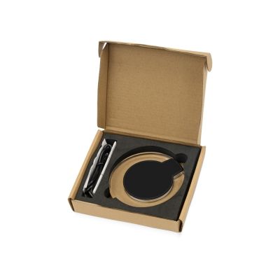 Беспроводная зарядка Pod со светодиодной подсветкой, черный-7