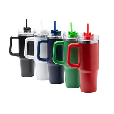 Термокружка Крэнстон с двойными стенками из переработанной нержавеющей стали, красный-5