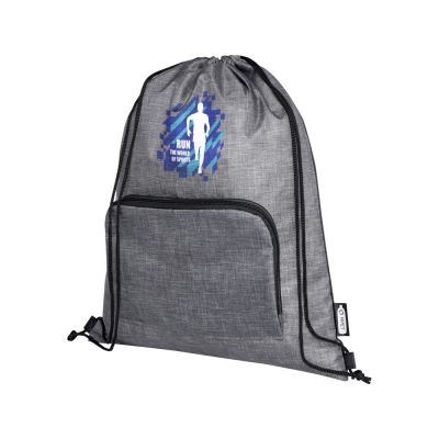 Складная сумка со шнурком Ash из переработанных материалов, соответствующих стандарту GRS, объемом 7 л, черный-8