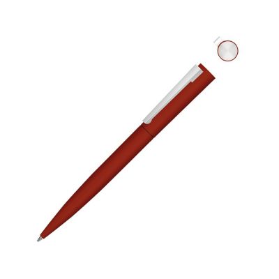 Металлическая шариковая ручка soft touch Brush gum, красный-0
