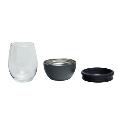 Тумблер для вина WINE KUZIE, черный-3