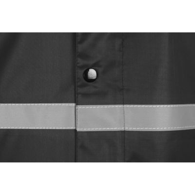 Длинный дождевик Lanai из полиэстера со светоотражающей тесьмой, черный-8