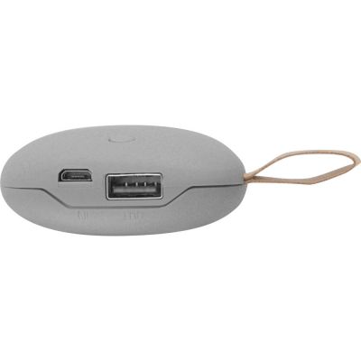 Внешний аккумулятор в форме камня Stone, 5200 mAh, серый-4