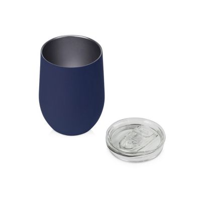 Термокружка Vacuum mug C1, soft touch, 370мл, темно-синий-1