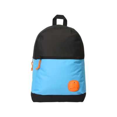Рюкзак Chap с люверсом из полиэстера (600D), черный/голубой-6