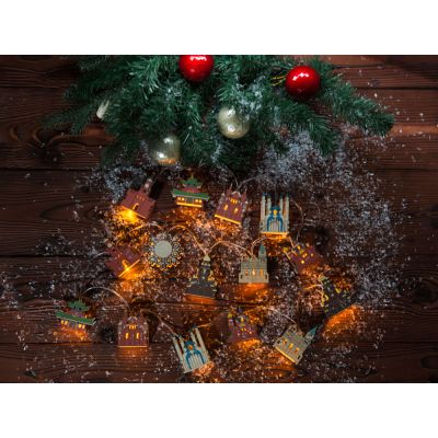 Ёлочная гирлянда с лампами в подарочной коробке Достопримечательности России-5