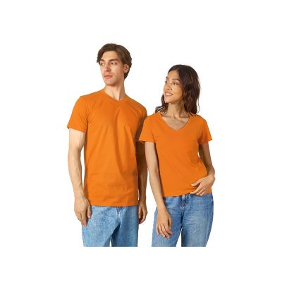 Футболка Heavy Super Club женская с V-образным вырезом, оранжевый-4