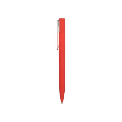 Ручка шариковая пластиковая Bon с покрытием soft touch, красный-2