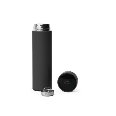 Термос FAMILY MARK LED, soft touch (Серый)-2