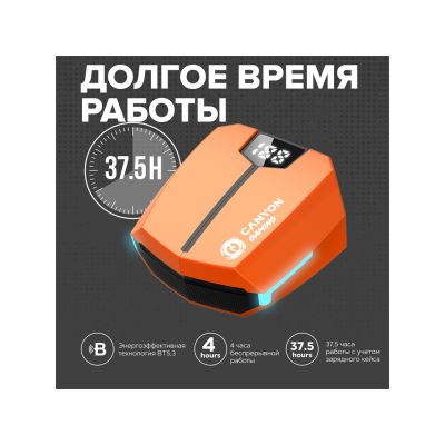 Игровая гарнитура Canyon DoubleBee GTWS-2, черный (CND-GTWS2B)-6