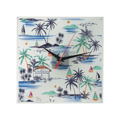 Часы настенные квадратные из стекла 28х28 см Nile-1