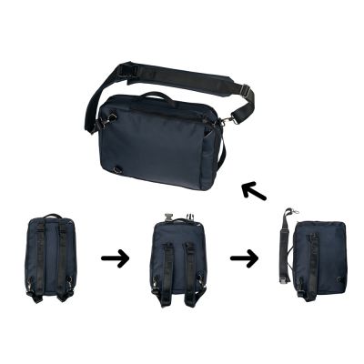 Рюкзак-трансформер Duty для ноутбука, темно-синий (без шильда)-17