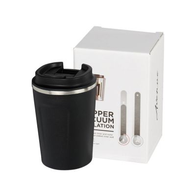 Герметичная медная вакуумная термокружка Thor объемом 360 мл, черный-0