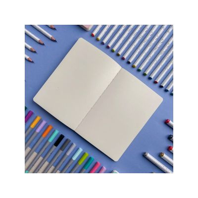 Скетчбук Sketch & Art в мягком переплете 140х210 мм, 100 л. бежевой бумаги 100 гр., мятный-4