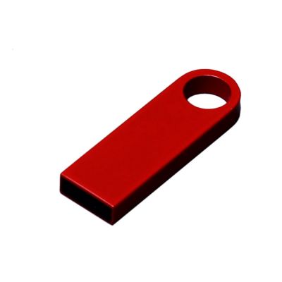 USB 2.0-флешка на 128 Гб с мини чипом и круглым отверстием, красный-0