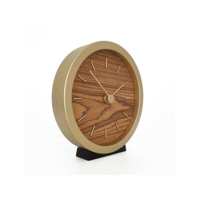 Часы настенные Gracie XS, натуральные с золотистым-5