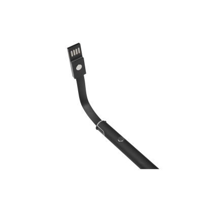 Ручка шариковая с кабелем USB, черный-3