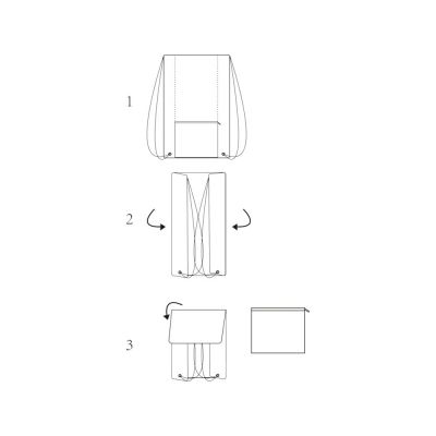 Складной рюкзак со шнурком Coss, heather dark red-4
