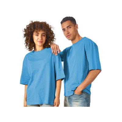 Футболка оверсайз Liyon унисекс, лазурный-0