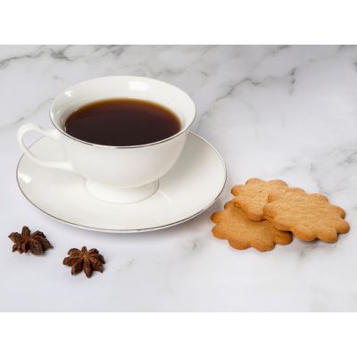 Чайная пара с серебрянной каймой, 200мл-8