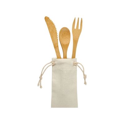 Набор столовых приборов Celuk из бамбука, натуральный-4