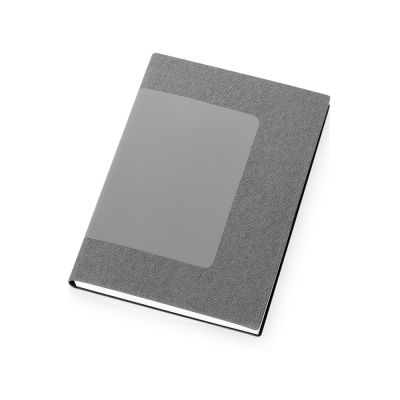 Бизнес блокнот Supreme с вставкой из софт-тача, гибкая обложка, 128 листов, серый-0