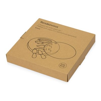 Набор для сыра Rendezvous круглый, со стеклянной крышкой-12