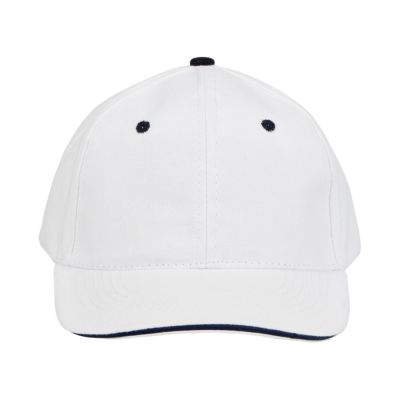 Бейсболка New Castle 6-ти панельная, белый/темно-синий-4