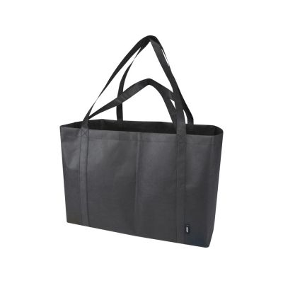 Jumbo эко-сумка очень большого размера из нетканого материала, объемом 65 л, сплошной черный-0