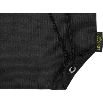 Рюкзак со шнурком Oriole из переработанного ПЭТ, черный-4